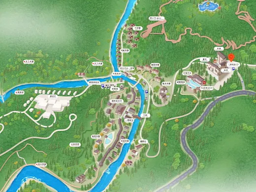 石棉结合景区手绘地图智慧导览和720全景技术，可以让景区更加“动”起来，为游客提供更加身临其境的导览体验。